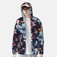 thumbnail image 4 of Kll Flowers Ad Butterflies Print Men'S Women’s Upf 50+ Sun Protection Outdoor Hoodie Jacket Long Sleeve Fishing Hiking Performance Shirt- 3x-Large, 4 of 8