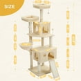 thumbnail image 3 of PAWZ Road 64" Cat Tree Tower Large Scratching Posts Tower for Bigger Cats,Beige, 3 of 13