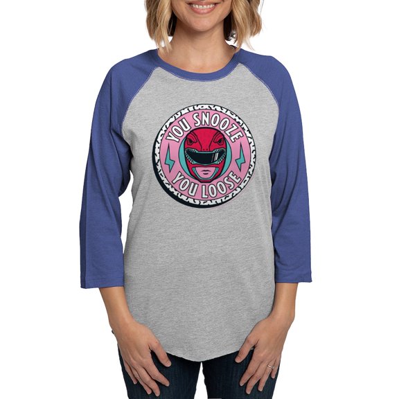 CafePress - Power Rangers You Snooze Women's Baseball T Shirt - Womens Baseball Tee