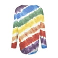 thumbnail image 4 of gakvbuo Plus Size Pullover Sweaters For Women Long Sleeve Sweatshirts Fall Tunic Tops Women's Printed Loose T-shirt Long Sleeves Blouse V-Neck Casual Tops, 4 of 5