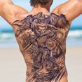 thumbnail image 4 of Art Tattoo Sticker 5/6/9/15/17/24 Piezas Impermeable Full Back Cove Dragon Tatuaje Semipermanente Rojo, 4 of 9