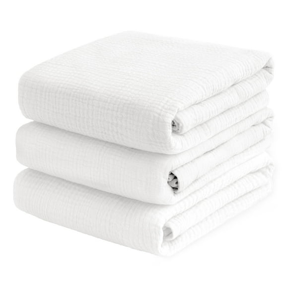 Paquete de 3 mantas Breebleep de 119x119 cm de algodón muselina suave