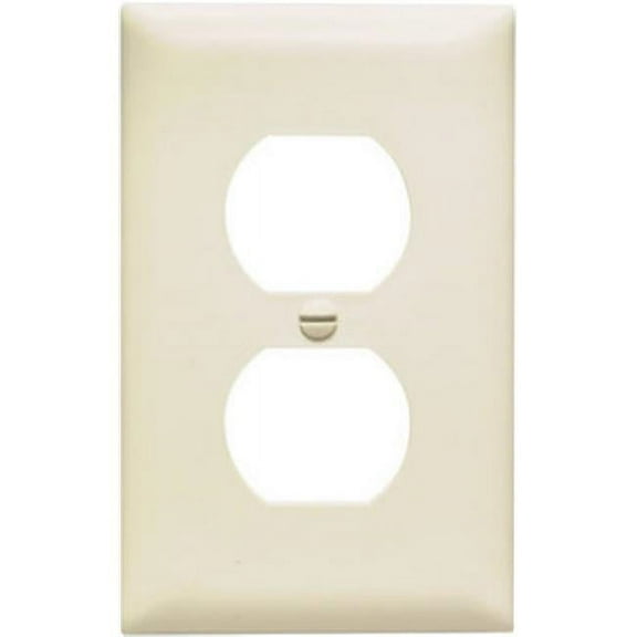 Pass & Seymour TP8LACP10 1 Gang, 1 Duplex Outlet Opening Nylon Wall Plate - 10 Pack, Light Almond