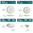 thumbnail image 5 of MALACASA 24 pcs Dinnerware Sets, Plates and Bowls Set for 6, Stoneware Dinner Set, Beige, 5 of 8