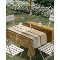 thumbnail image 3 of Square Outdoor Tablecloth with Umbrella Hole Vintage Wood Grain Outside Table Cloth Waterproof Patio Table Cover Farmhouse Abstract Retro Geometric Zipper Tablecloths for Picnic Camping 60x60 Inch, 3 of 8