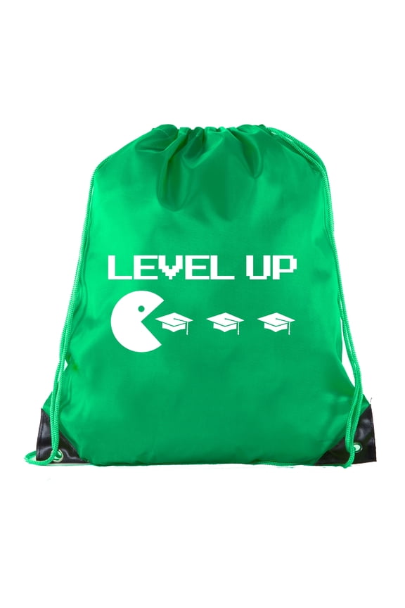 Senior Graduation Drawstring Backpacks Personalized Party Favor Cinch Bags - Level Up