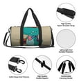 thumbnail image 6 of Haiem Cool Dino Playing Skateboard Pattern Gym Bag for Women Men, Waterproof Travel Duffel Bags, Personal Item Travel Bag Weekender Bag with Shoes Compartment & Wet Pocket, 6 of 8