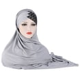 thumbnail image 1 of Turban en Soie Douce avec Sequins Foulard Bonnet, 1 of 6
