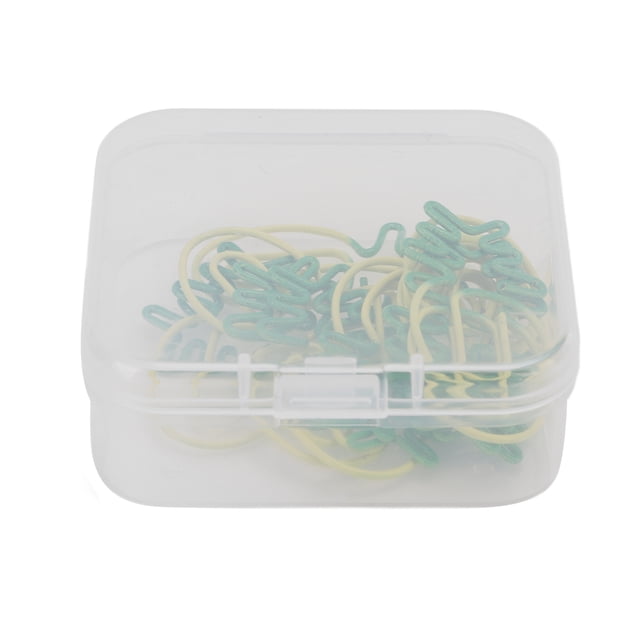 Clip de papel amarillo verde piñas forma 2 colores precioso Metal Material Craft Paperclip para oficina familia (15 uds)