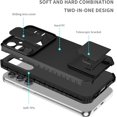 thumbnail image 2 of for Samsung Galaxy S23 FE (Not S23) Case with Slide Camera Cover, [Snug Touch] Hard Back & Soft Edge Matte Phone Case with Kickstand for Samsung Galaxy S23 FE LTT Black, 2 of 9