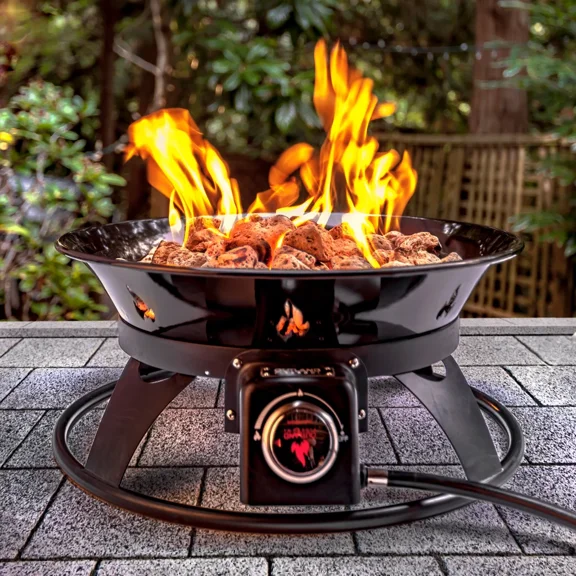Propane Fire Pit 58000 BTU CSA Approved Outdoor Portable Gas Firebowl with Stainless Steel Burner