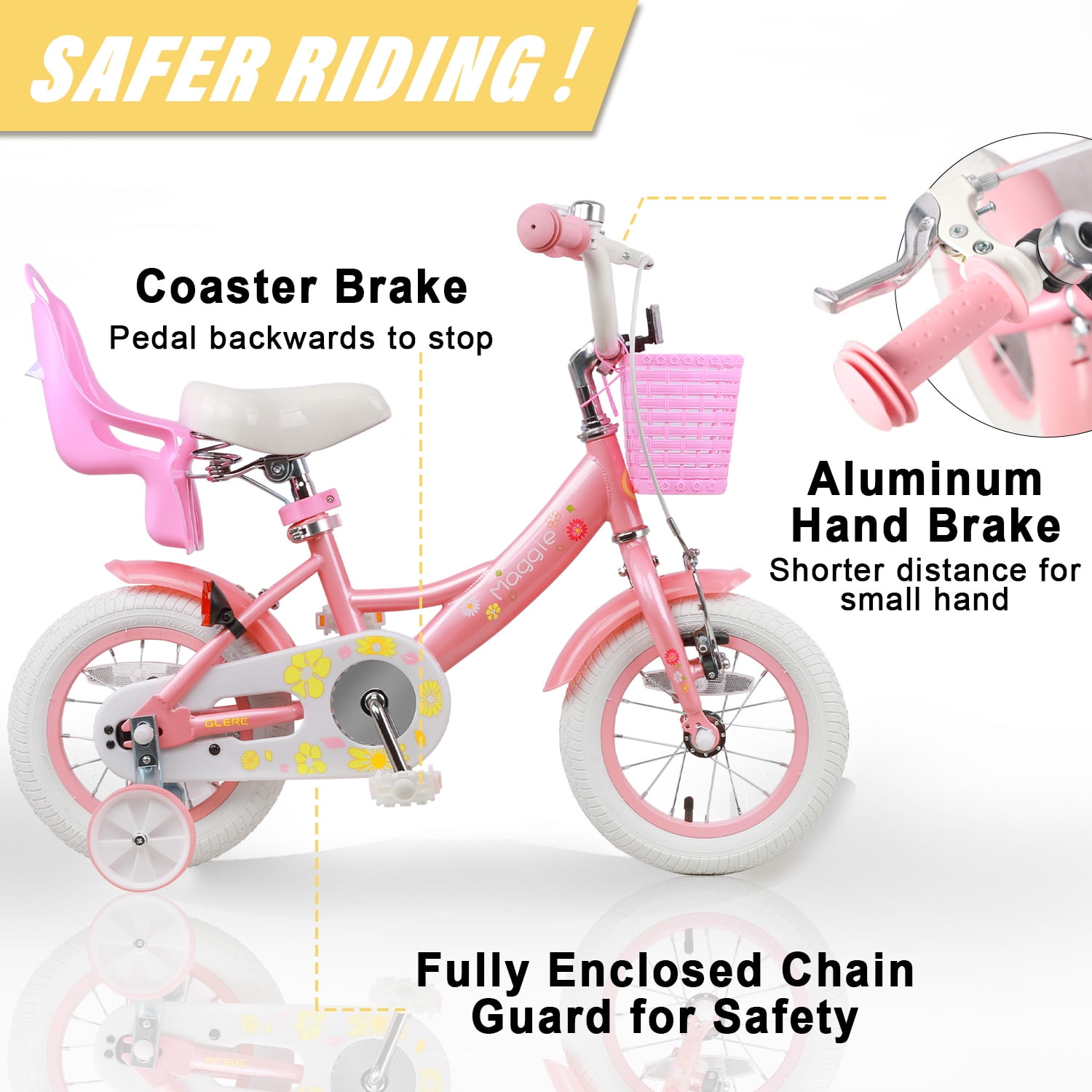 Glerc Maggie 子供用自転車 女の子用 キッズバイク 幼児乗り練習