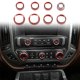 thumbnail image 3 of 8 Uds accesorios de estilo de coche interruptor de Control Central botón perilla anillo cubierta embellecedora Compatible con Silverado 2, 3 of 5
