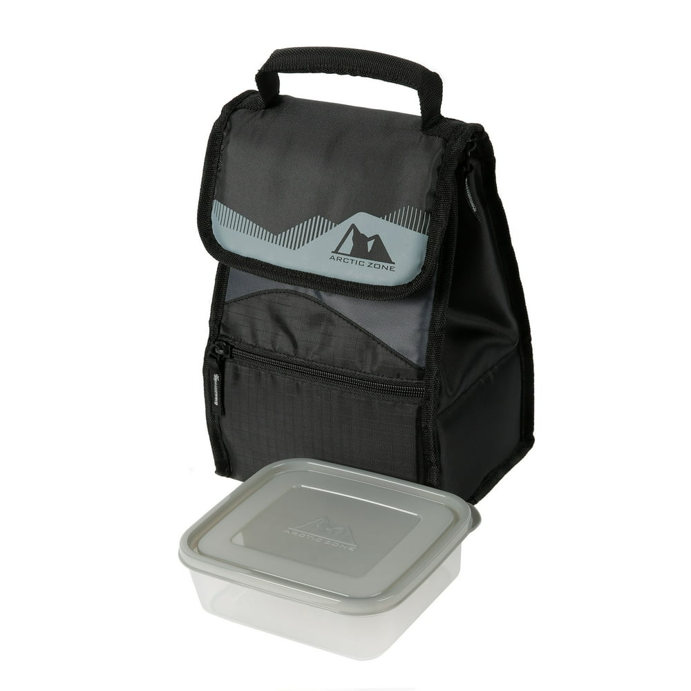 Arctic Zone Reusable Power Pack Lunch Bag with Food Container and Microban® Protected Lining