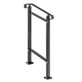 thumbnail image 7 of Outdoor Stair Railing for 1-2 Steps, Wrought Iron Handrail, Black Hand Rail for Concrete/Wood Steps, Adjustable Porch Railing with Installation Kit, 7 of 7