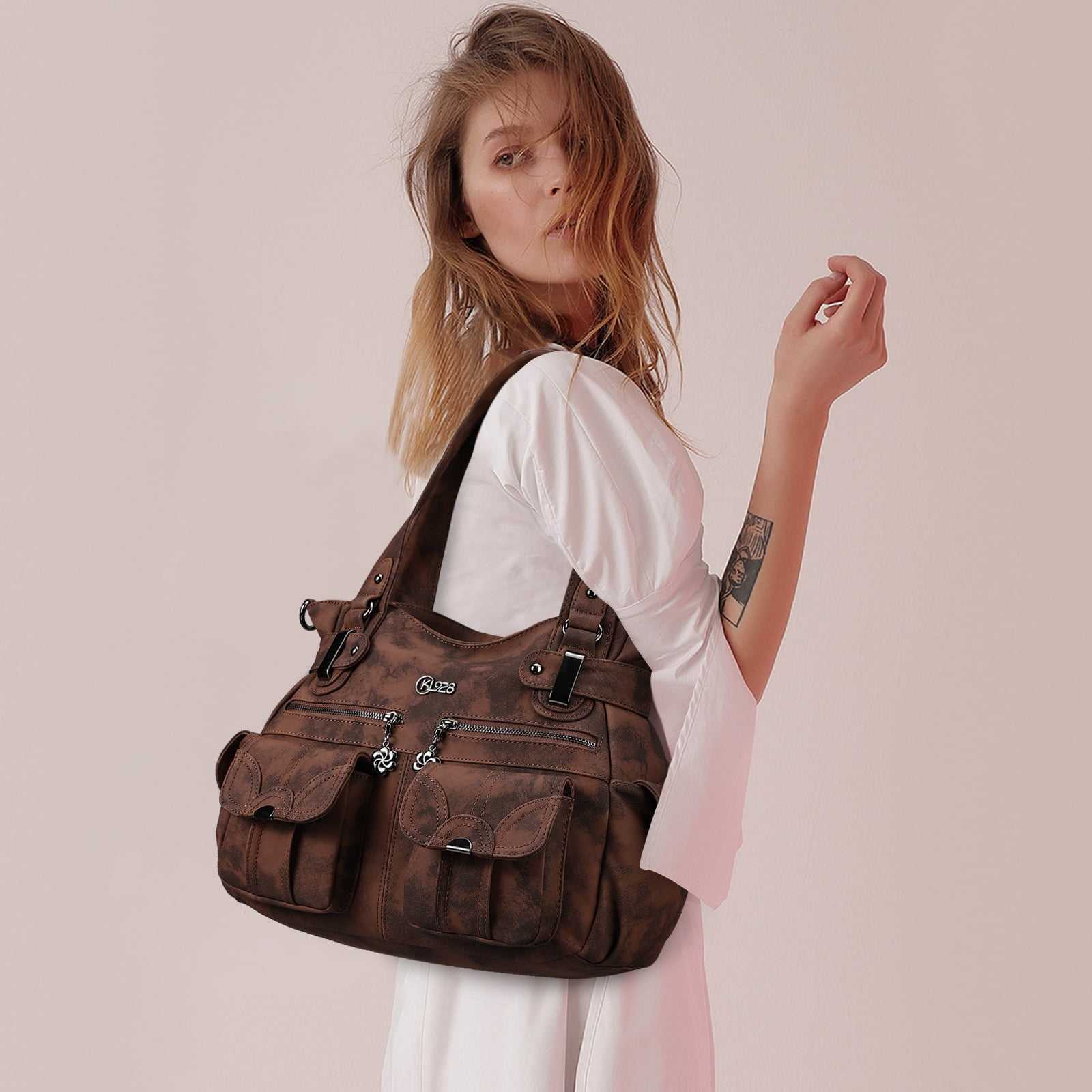 Women Leather Handbag Shoulder Bag Tote Satchel Hobo Bag Briefcase Work Bag for Ladies