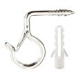 thumbnail image 2 of YHDSYY Big Sale! 6 PCS Outdoor Hooks For Outdoor String Lights, With Transparent Plastic Box,Screw Hooks For Hanging Plants/Wind Chime/Basket, Securely Buckle Design, Windproof, 2 of 5