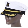 thumbnail image 4 of Disfraz de capitán de marinero de yate para adulto, gorra de almirante marino (blanco), 4 of 5