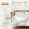 thumbnail image 6 of Abstract Marble Bedding Duvet Cover Set Full Size 4 Pieces Minimalist Art Back Texture Minimalist Art Bedding Set with Zipper Closure, 1 Comforter Cover 86x86 Inches 1 Flat Sheet & 2 Pillow Cases, 6 of 7
