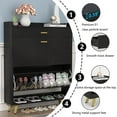 thumbnail image 6 of PAKASEPT 5-Tier Black Shoe Storage Cabinet,18-24 Pair Shoe Rack Organizer with Drawers for Entryway, Bedroom, Hallway,, 6 of 7