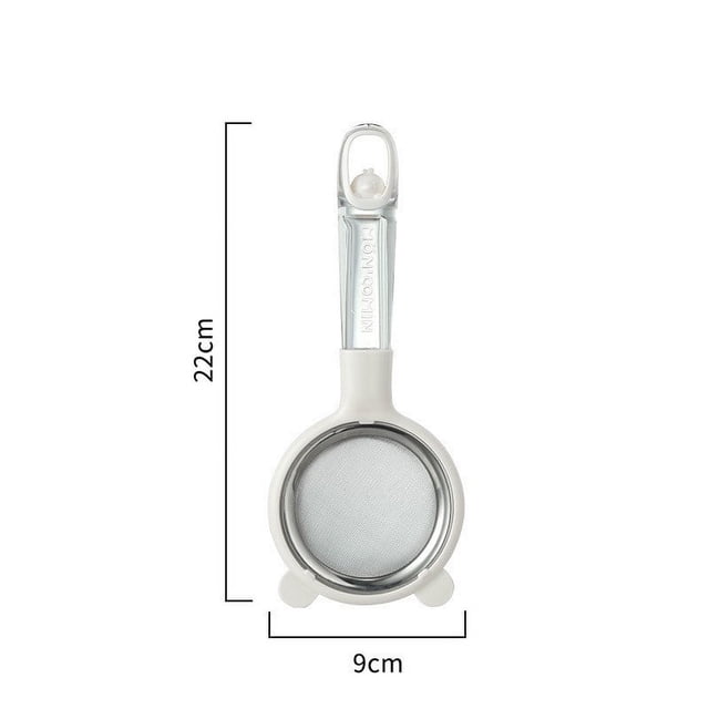 Stainless Steel Strainer Spoon Kitchen Household Flour Screen Soybean Milk Filter Cake Baby Complementary Food Fine Screen Scoop