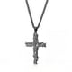thumbnail image 1 of Zhuge Collar con colgante de árbol de la vida para hombres y mujeres, collar con cruz de árbol de la vida para hombres y mujeres, colgante de acero de titanio personalizado (negro), 1 of 5