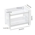 thumbnail image 3 of 2-Tier Plastic Storage Shelf – Desktop Double Layer Organizing Rack for Student Desk,Cosmetics,Stationery,Bathroom,Kitchen Countertop,9.4 x 5.9 x 7 Inches, 3 of 6