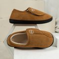 thumbnail image 4 of Zapatos para Sin Cordones Hombres Cuero Gamuza Antideslizante Cómodo Cálido Felpa Interior/Exterior Pies Diabéticos Hinchados, 4 of 9