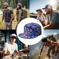 thumbnail image 4 of Chic Paisley Pattern Snapback Hat, Adjustable Flat Bill Cap, Elegant Floral Design, Breathable Flat Brim Back, 4 of 4