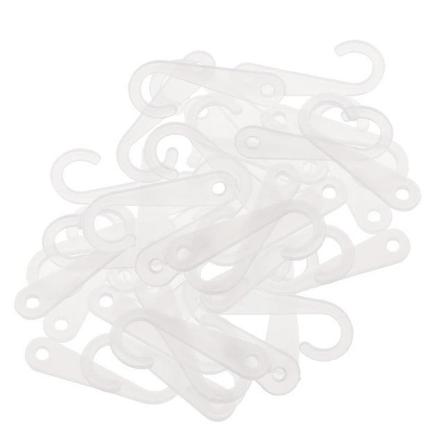 50pcs Portable Pothook Hanger Small Accessory , Clear, as described