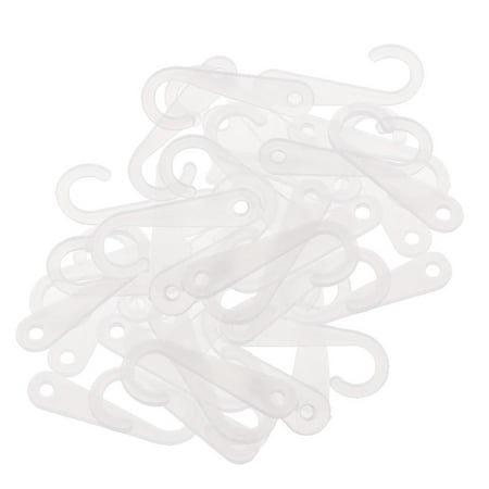 50pcs J Hook Portable Pothook Hanger For Socks and Small Accessories Clear