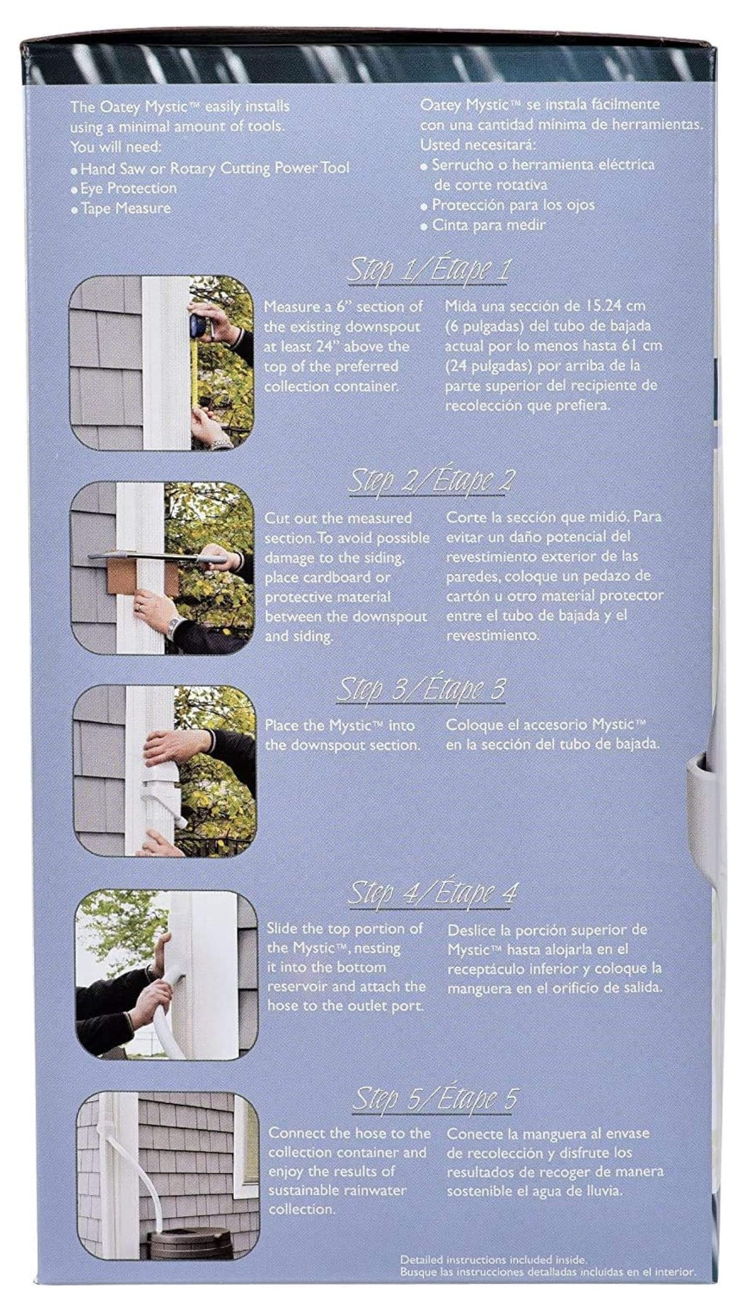 Rainwater Collection System 2-Pack, 2x3 Inch Downspout Diverter, Rain Barrel Adapter Kit, Water Conservation for Garden, Home Use, Durable Plastic