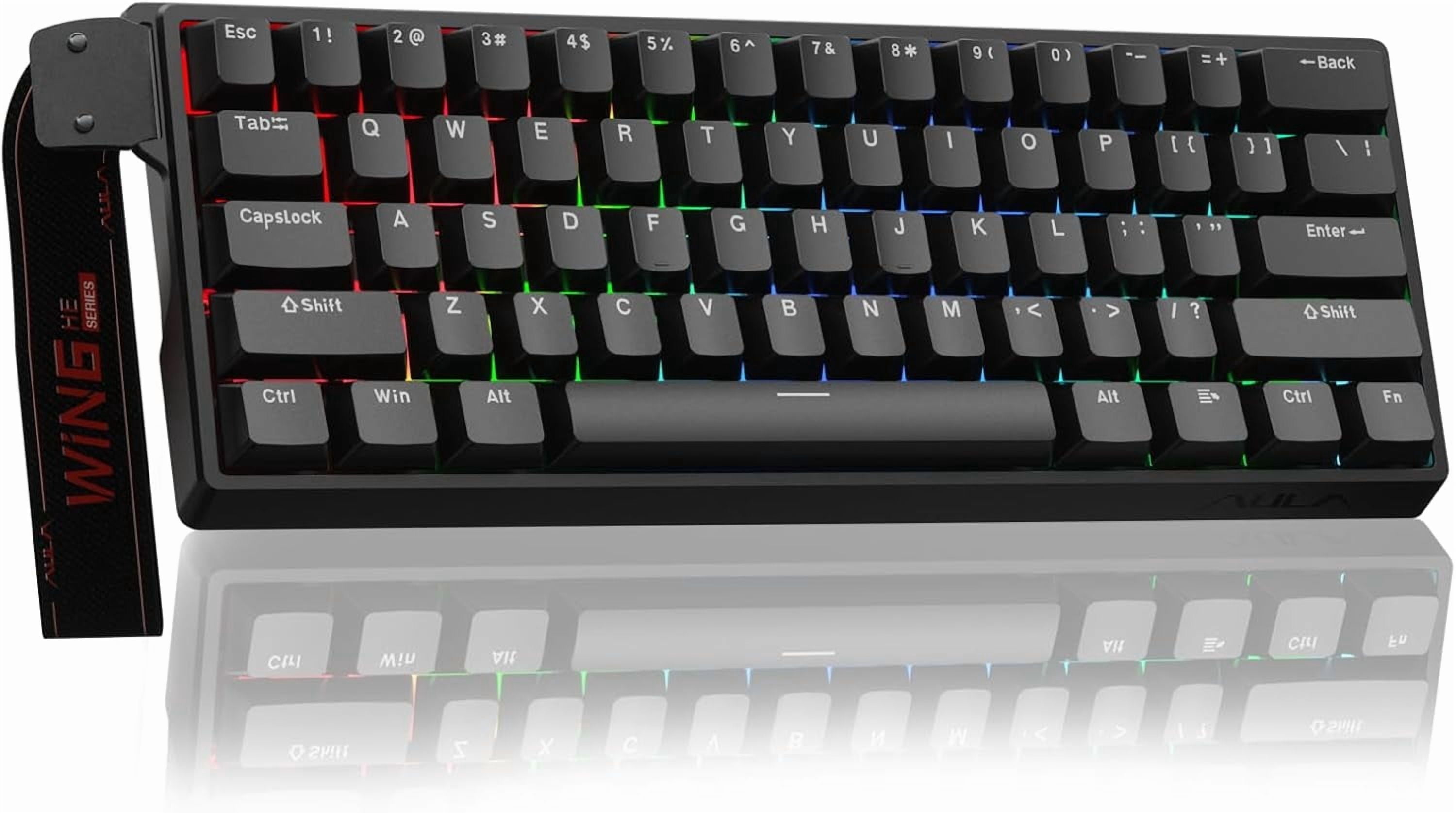 Aula WIN60 HE 60% Wired Mechanical Gaming Keyboard, Hall Effect Magnetic Switch, Hot Swappable, Adjustable Actuation & Rapid Trigger, 8000Hz Polling Rate, RGB Backlit 60 Percent Design