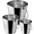 thumbnail image 4 of Indipets Flat-Sided Stainless Steel Pail 9QT, 4 of 5