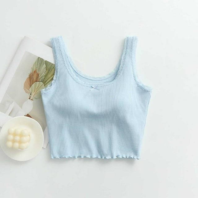 Pijama de manga corta para mujer, de verano, color liso, con tirantes y acolchado en el pecho, ropa interior sin mangas y pijama. Blusa de poliéster para mujer.