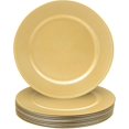 thumbnail image 1 of Juego de 12 Cargadores Dorados de 13 Pulgadas, Redondos Con Borde de Abalorio, de Plástico Para Platos de Cena, Bodas y Fiestas, 1 of 7