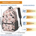 thumbnail image 3 of Boston Terrier and Roses Pink Pattern 17" Waterproof Oxford School Backpacks for Teens, S-Shape Padded Straps, for School, Travel, Hiking, Camping, 3 of 5