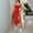 (Fashion 46)Red, variant on Women's Ribbed Spaghetti Strap Midi Dress Summer Solid Square Neck Ruched High Slit Bodycon Dress Stretchy Slim Daily Dress