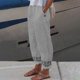 thumbnail image 1 of WILLBEST Pantalones Casuales de Lino de Verano Para Mujer, de Pierna Ancha, Con Cintura Elástica, de Color Liso, Para Un Estilo Relajado y Cómodo., 1 of 5