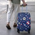 thumbnail image 3 of Blue Soccer Elements Pattern Luggage Cover Fashion Suitcase Cover Baggage Covers Fit 25-28 Inch Luggage (Go Travel), 3 of 5
