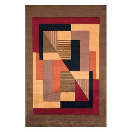 - Momeni New Wave Banked Box NW-06 Area Rug - Pomegranate