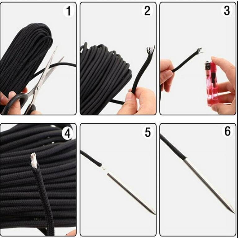 Mango Street 8 Pieces Paracord Stitching Set, Different Size Paracord FID  Stainless Steel Paracord Lacing Needle and Smoothing Tool with Storage Bag  for Bracelet and Leather Weaving - 8 Pieces Paracord Stitching