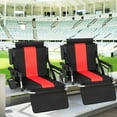 thumbnail image 6 of Sophia & William Set of 2 Portable Stadium Chair Stadium Seat for Bleacher with Cup Holder, Red, 6 of 7