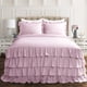 thumbnail image 2 of Juego completo de 3 piezas de colcha de falda con volantes Allison morado Lush Decor 16T004394, 2 of 2