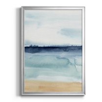 Watercolor Ocean Horizon I Premium Framed Print - Ready to Hang