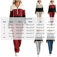 thumbnail image 3 of Bzdzmqm Women's 2 Piece Lounge Set V Neck Long Sleeve Hoodie with Wide Leg Pants Casual Solid Basic Tracksuit Cozy Zip Up Loungewear Fall Winter Outfit, Blue M, 3 of 7