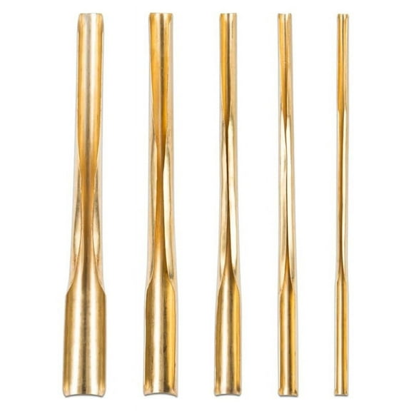 HOT 5Pcs/Set Practical Brass Clay Hole Cutters Wear Ceramic Punch Tools Slotting Sculpting Set for Pottery Carving