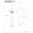 thumbnail image 2 of Gourmet Scape KDH8408 Modern 2-Function Pull-Out Kitchen Faucet Sprayer - Brushed Nickel, 2 of 2