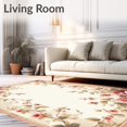 thumbnail image 2 of Ultra Soft Area Rug, Vintage Rose Blossom with Non Slip Backing and Stain Resistance, Non Slip, Stain Resistant, Washable Area Rugs for Living Room, Bedroom(Beige, 2X3), 2 of 8