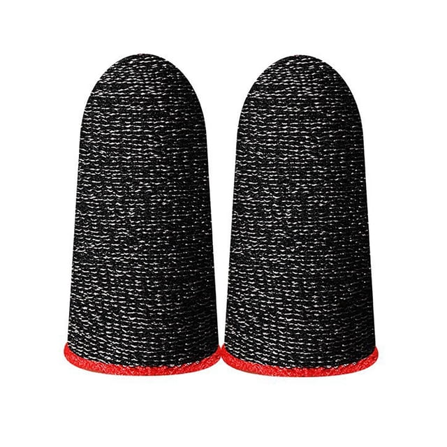 Trayknick 1 Pair Finger Covers Universal Breathable Ultra-thin Game Controller Fingertips Sleeves Thumb Gloves for Gamer